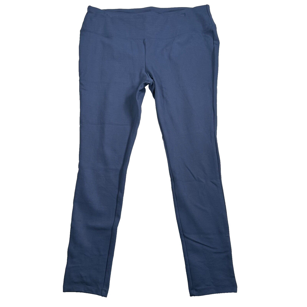 Evy's Tree Pull On Pants Women's X-Large Blue High Waisted Stretch Casua